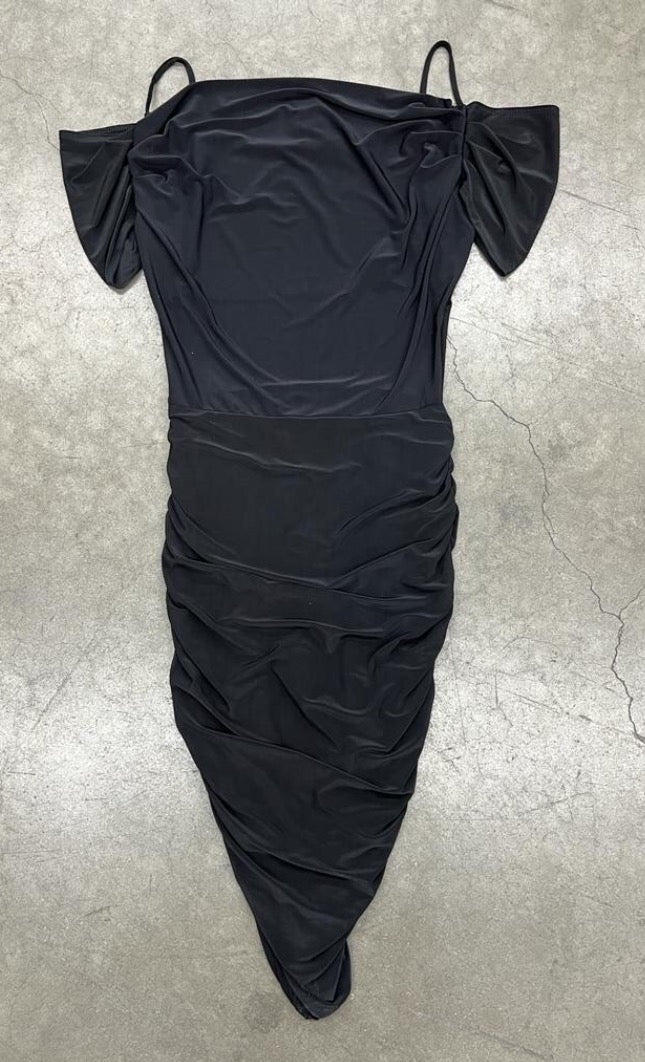 Off Shoulder Ruched Mini Dress